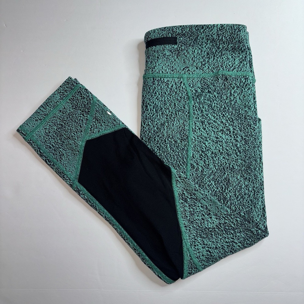 Lululemon Pace Rival 22" Crop Leggings Jacquard Bali Breeze Women's Size 6